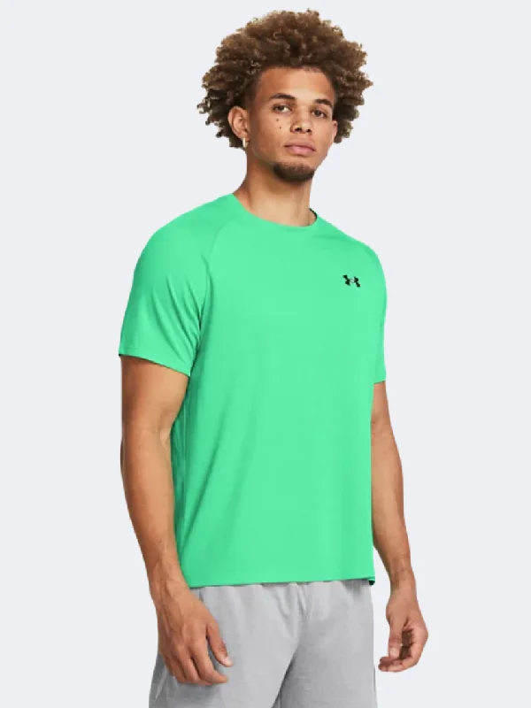 Luxury T-Shirt for Women-Under Armour Tech Textured Men Training T-Shirt Vapor Green/Black