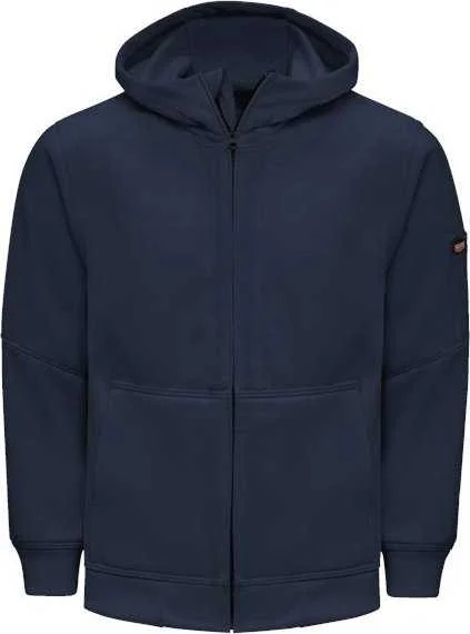 Ethical Button Down Shirts for Men-Red Kap HJ10 Performance Hooded Full-Zip Sweatshirt - Navy