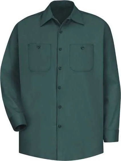 Red Kap SC30L Long Sleeve Uniform Shirt Long Size - Spruce Green