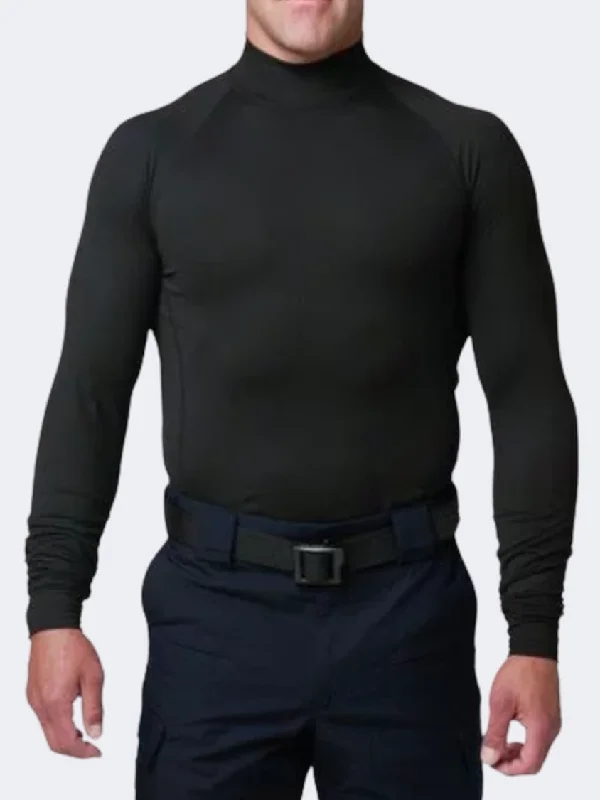 Long Sleeve Painter Shirts-5-11 Brand Mock Neck Men Tactical Long Sleeve Black