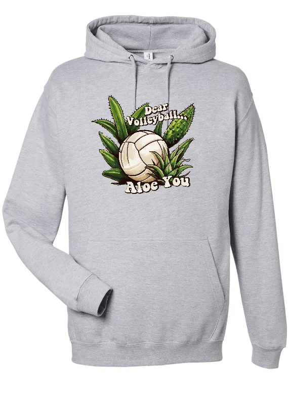 Long Sleeve Minimalist Shirts-Aloe Volleyball Hoodie