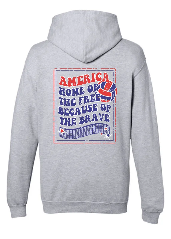 Long Sleeve Satin Shirts-America Hoodie