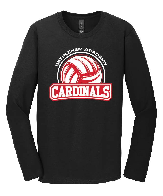 Long Sleeve Cartoon Shirts-BA Volleyball Long Sleeve - Black