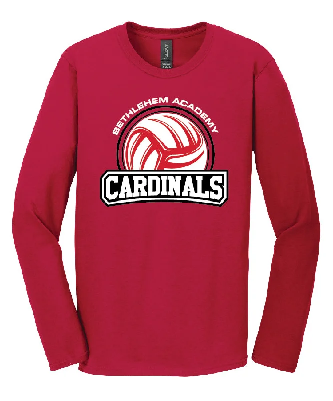 Long Sleeve Gamer Shirts-BA Volleyball Long Sleeve - Red