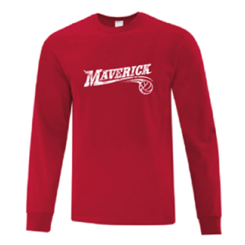 Long Sleeve University Shirts-Coach Long Sleeve T-Shirt - Red