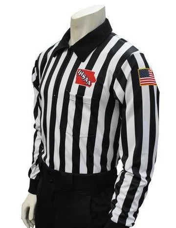 Long Sleeve Gamer Shirts-IHSAA Football Long Sleeve Referee Shirt