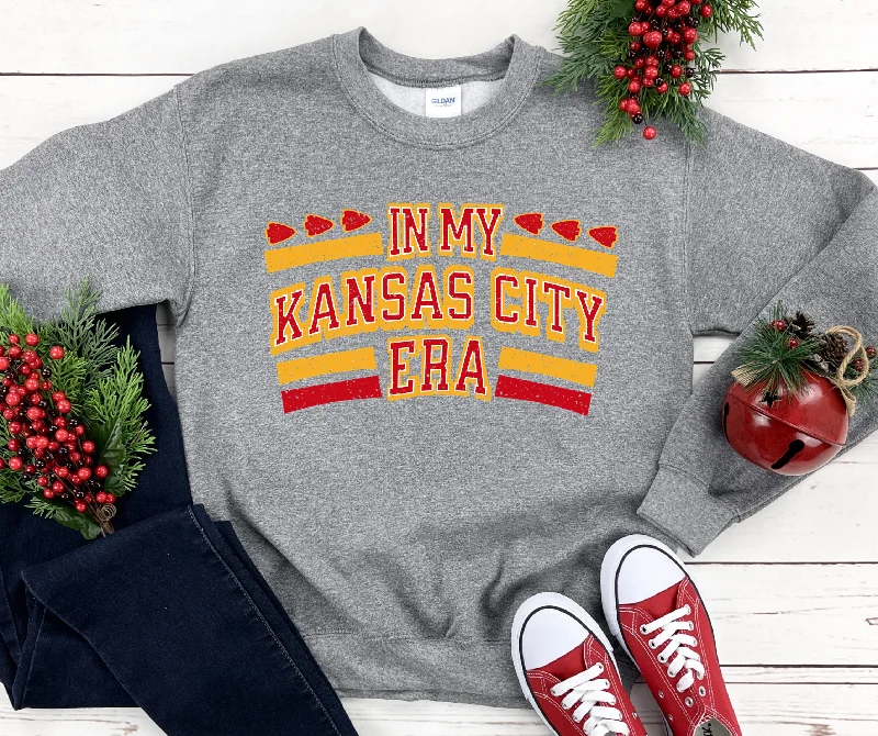 Long Sleeve Polo Shirts-In My Kansas City Era Grey Sweatshirt