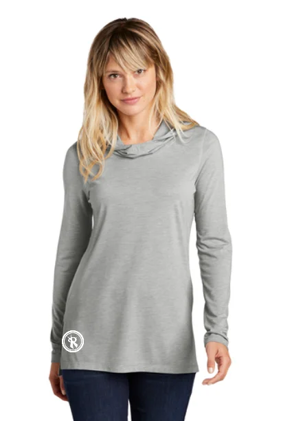 Long Sleeve Sorority Shirts-Ladies PoaiCharge Tri-Blend Wicking Long Sleeve Hoodie