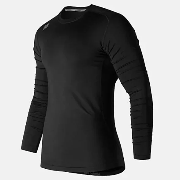 Long Sleeve V-Neck Shirts-New Balance Long Sleeve Compression Top