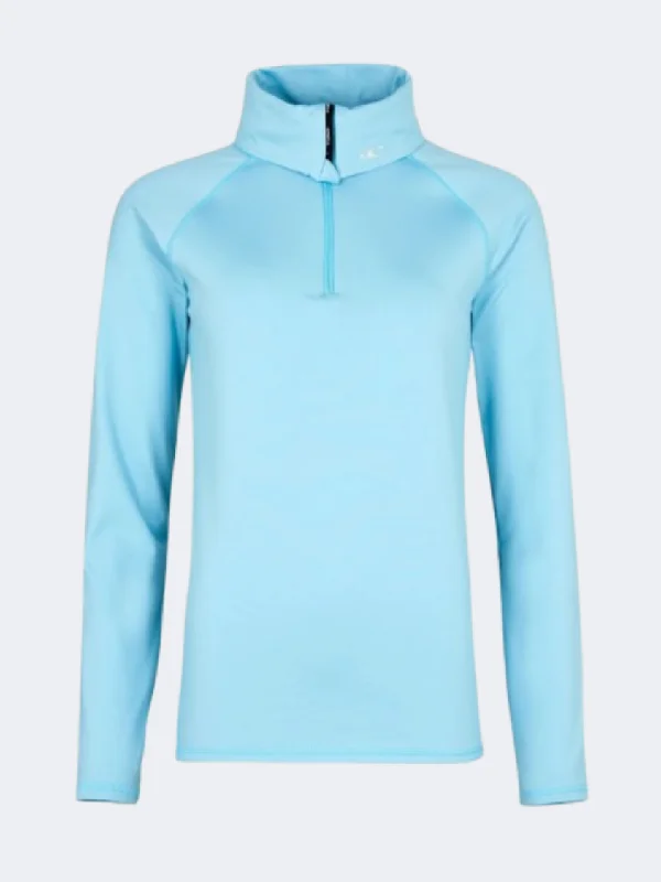 Long Sleeve Breathable Shirts-ONeill Clime Women Skiing Long Sleeve Blue Wave