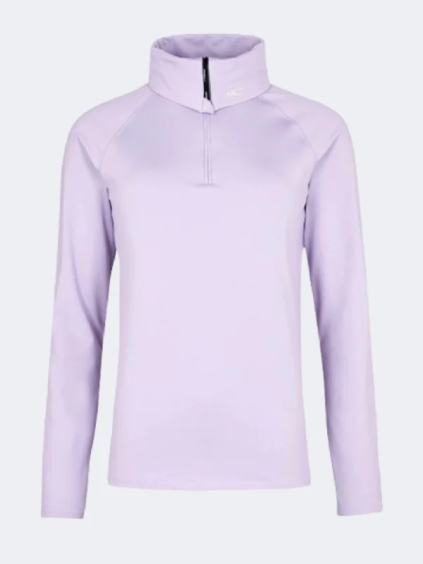 Long Sleeve Soft Shirts-ONeill Clime Women Skiing Long Sleeve Purple Rose