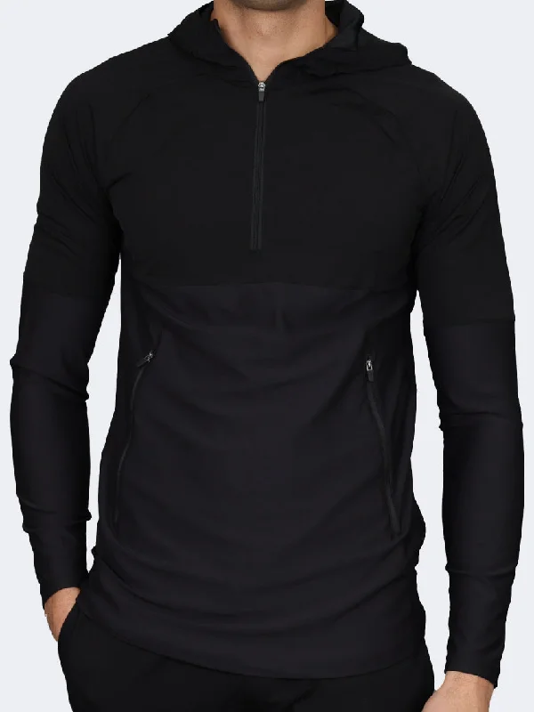 Long Sleeve Hipster Shirts-Oil And Gaz Round Neck Men Fitness Long Sleeve Black