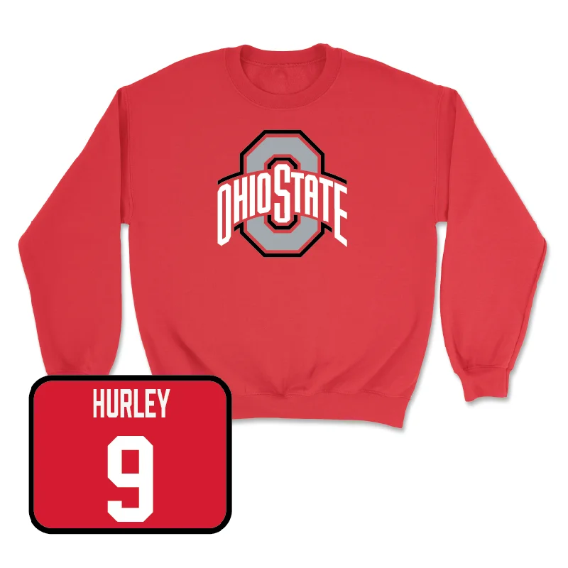 Long Sleeve Biker Shirts-Red Men's Volleyball Team Crew  - Daniel Hurley