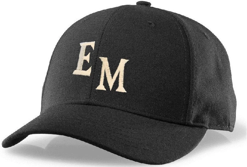 University Hat for Men-Richardson Black 6-Stitch Base Umpire Hat (EMBUA)