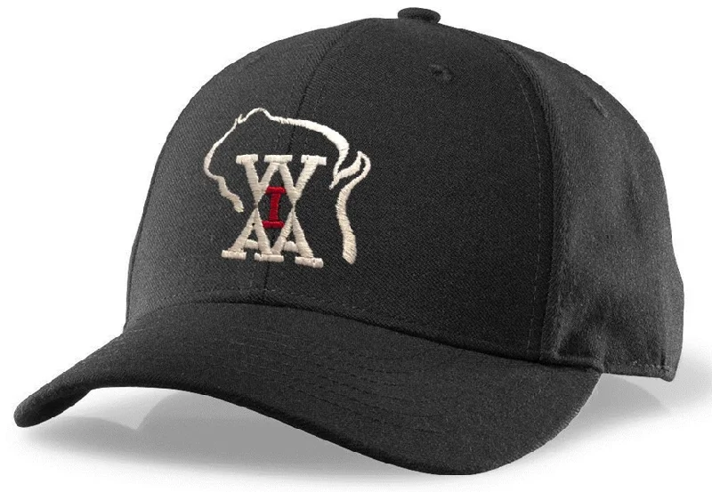 Personalized Hat for Men-Richardson Black 6-Stitch Base Umpire Hat (WIAA-WI)