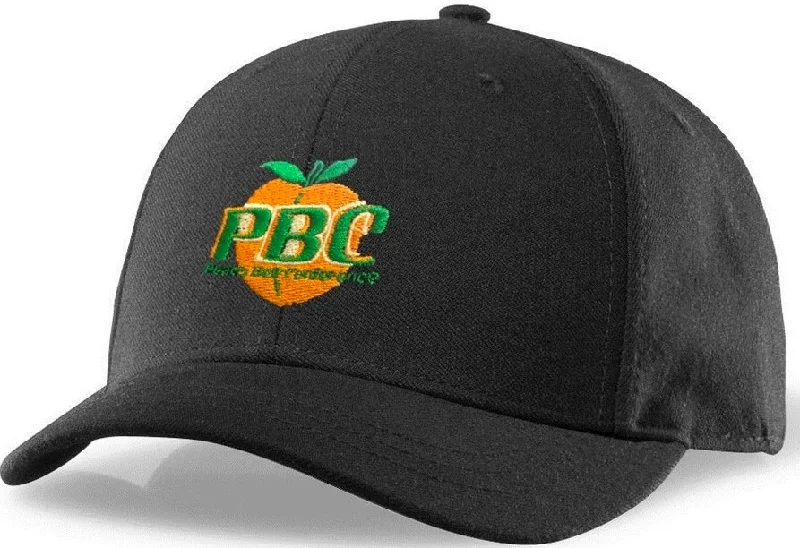 Retro Hat for Men-Richardson Black 4-Stitch Combo Umpire Hat (PBC)