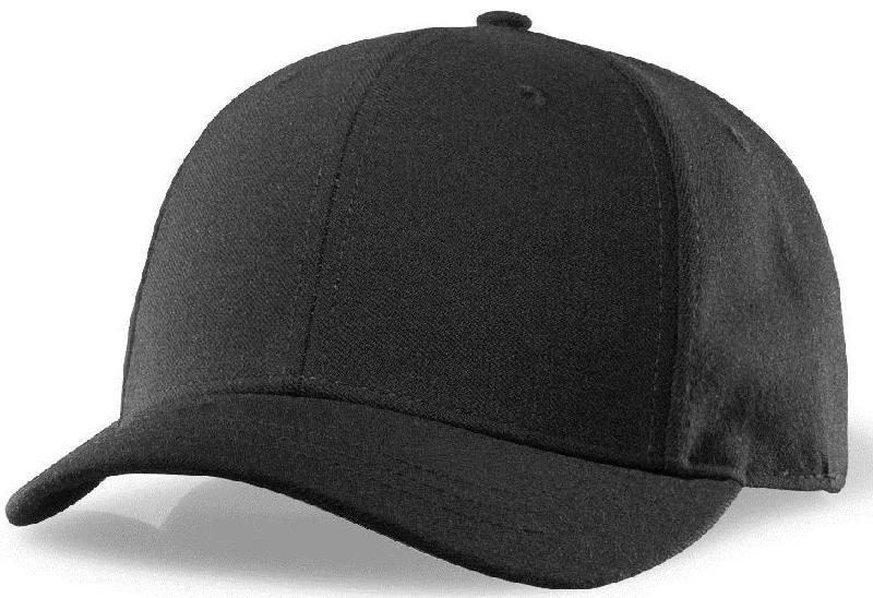 Luxury Hat for Men-Richardson Black 4-Stitch Combo Umpire Hat