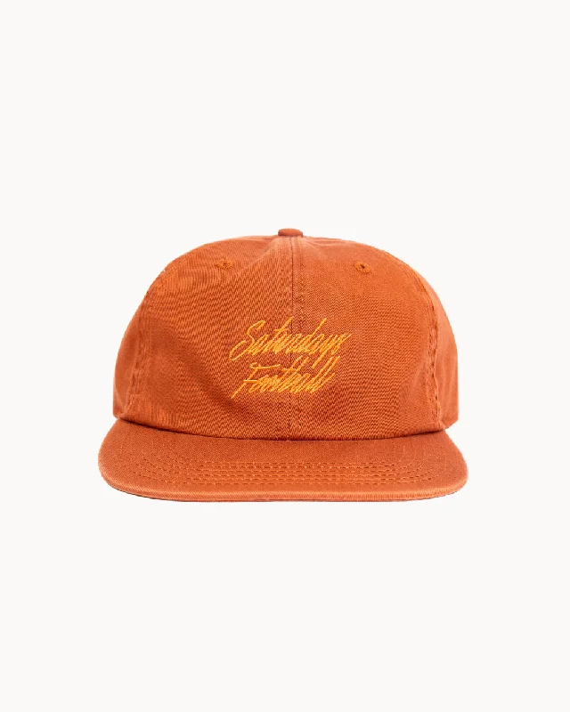 Breathable Hat for Men-Saturdays Football Copper Six Panel Cap