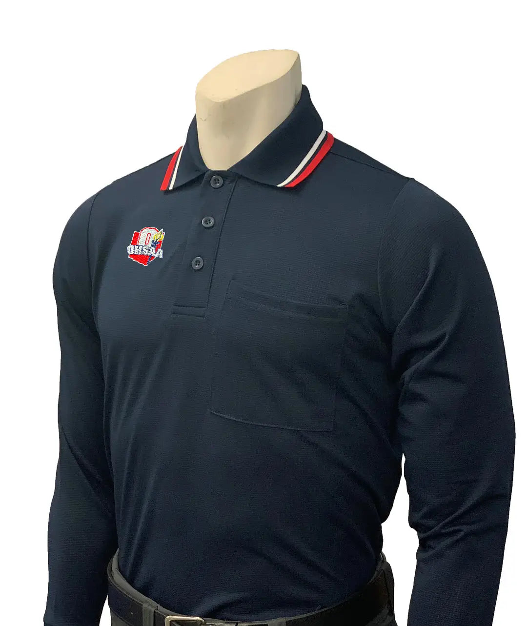 Long Sleeve UPF 50+ Shirts-Smitty Body Flex Long Sleeve Navy Umpire Shirt (OHSAA)