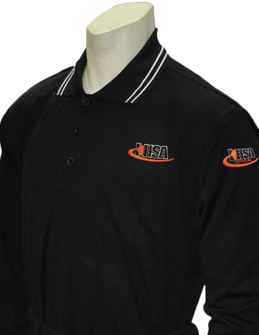 Long Sleeve JDM Car Shirts-Smitty Body Flex Long Sleeve Black Umpire Shirt (IHSA)