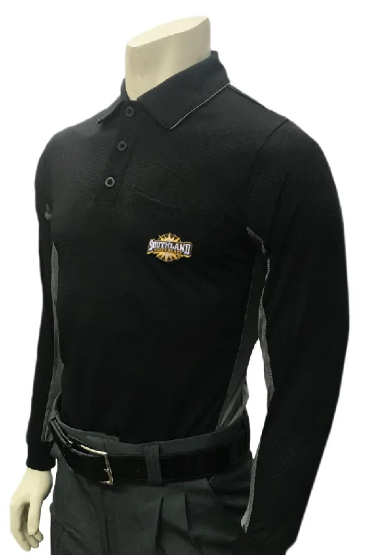 Long Sleeve Gothic Shirts-Smitty MLB Replica v2 Long Sleeve Black Umpire Shirt V2 (SC)