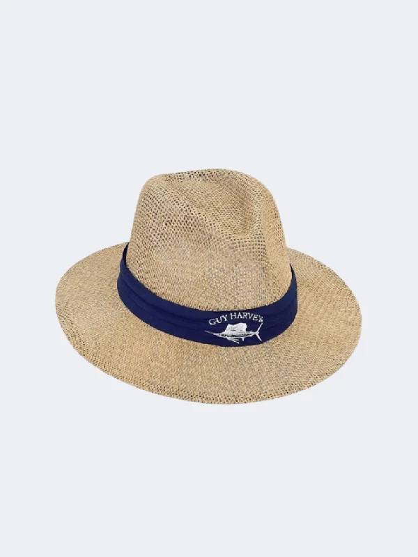 Sun Protection Hat for Men-Sun N' Sand Paper Straw Safari Women Beach Hat Navy Hg874 A