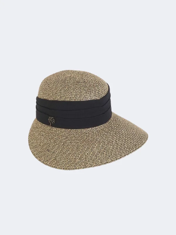 Lounge Hat for Women-Sun N' Sand Paper Braid Backless Hat Women Beach Hat Black Hh1955 A