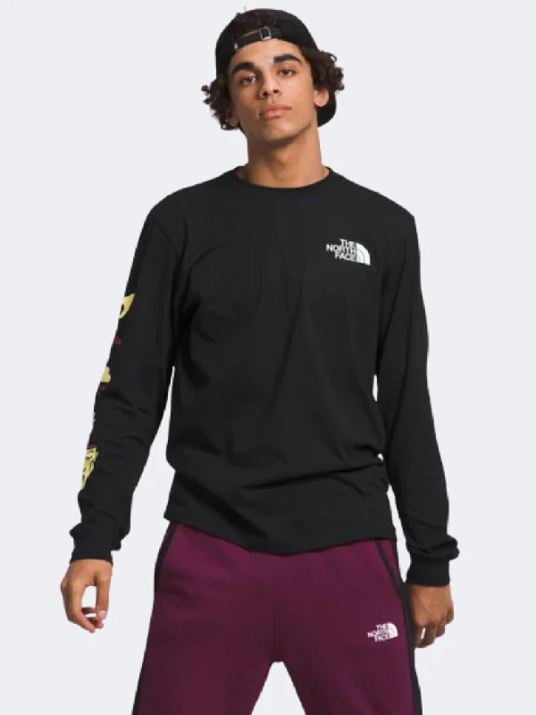 Long Sleeve UPF 50+ Shirts-The North Face Brand Proud Men Lifestyle Long Sleeve Black/Snow