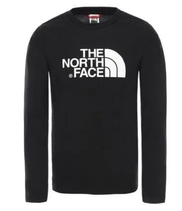 Long Sleeve Personalized Shirts-The North Face Easy Tee  Kids Lifestyle Long Sleeve Black