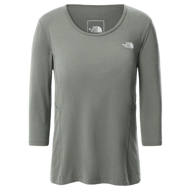 Long Sleeve Superhero Shirts-The North Face Hikesteller 3/4 Women Hiking Long Sleeve Green