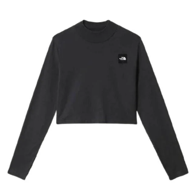 Long Sleeve YouTuber Shirts-The North Face Nekku  Women  Lifestyle Long Sleeve Asphalt Grey