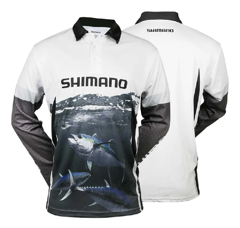 Long Sleeve Formal Shirts-Shimano Ocea Tuna Kids Fishing Shirt