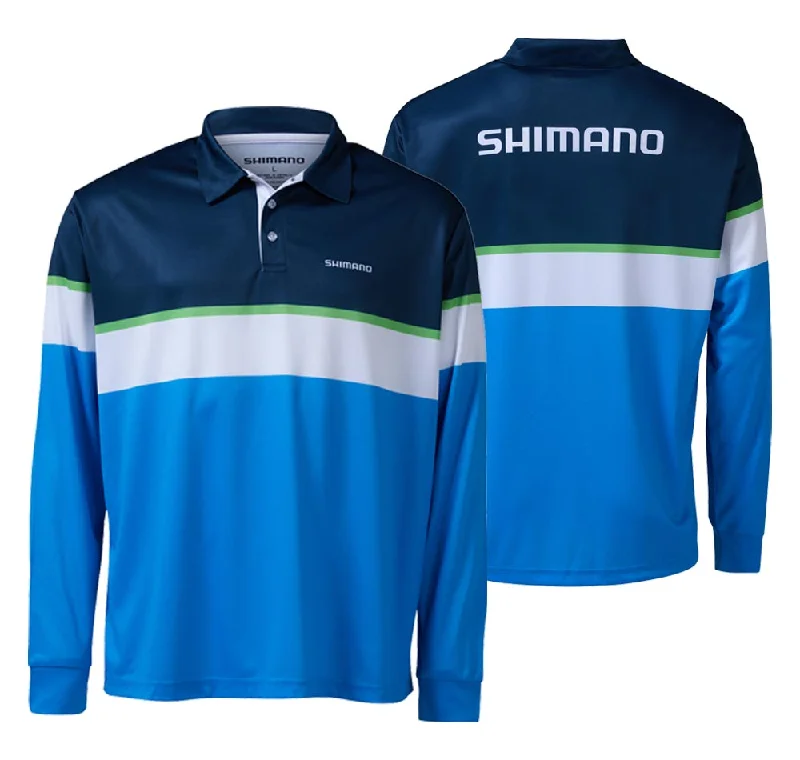 Long Sleeve Flannel Shirts-Shimano Retro Sublimated Fishing Shirt