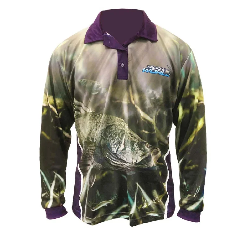 Long Sleeve Yoga Shirts-Tackle World Angler Series Barra Girls Fishing Shirt