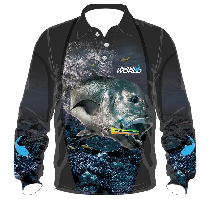 Long Sleeve Zodiac Sign Shirts-Tackle World Angler Series GT Adults Fishing shirt