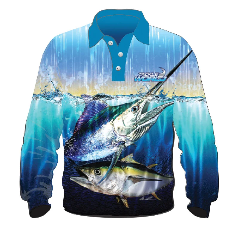 Long Sleeve Anniversary Shirts-Tackle World Elite Bluewater Adults Fishing Shirt