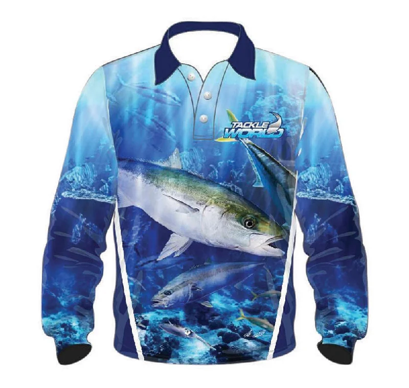 Long Sleeve Joke Shirts-Tackle World Angler Series Kingfish Adults Fishing Shirt