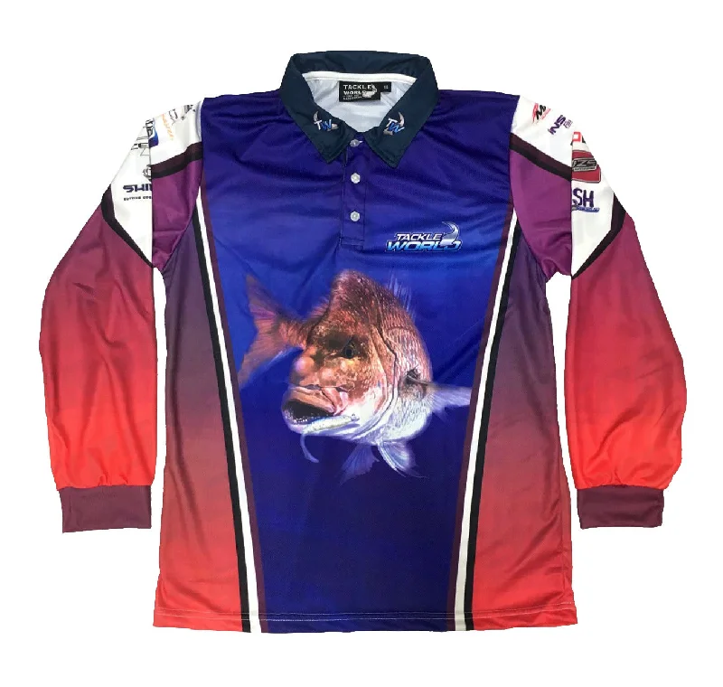 Long Sleeve T-Shirts for Men-Tackle World Snapper Adult Fishing Shirts Size S